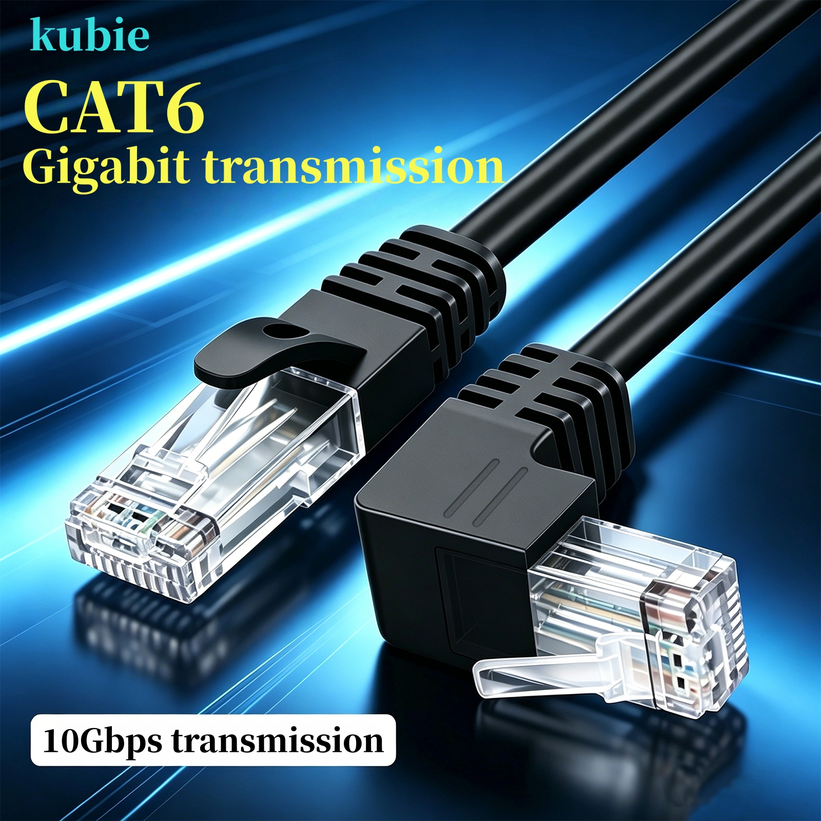 Power Over Ethernet - Kubie Cat6a RJ45 90 Degree Angle