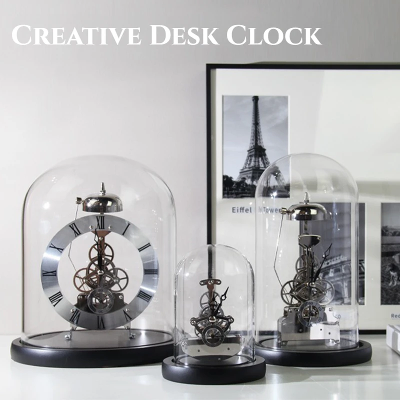 Office Xp - Luxury Mechanic Metal Desk Clock Living