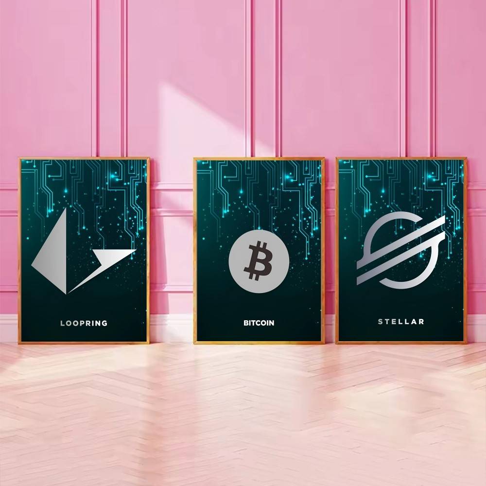 Tech Circuit Crypto Symbol Pos - Tech Office Wall reseña y precio