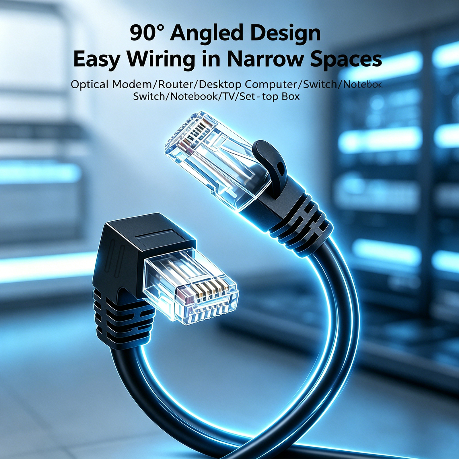 Kubie Cat6a RJ45 90 Degree Ang - Power Over Ethernet reseña y precio