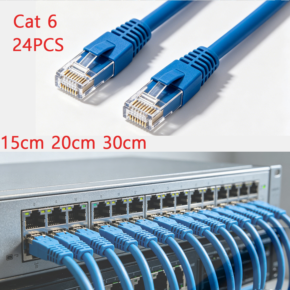 24PCS Cat6 RJ45 Short Ethernet - Power Over Ethernet reseña y precio