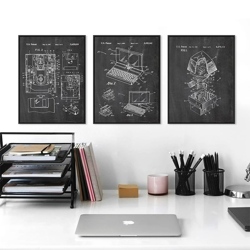 6Pcs Vintage Computer Patent W - Tech Office Wall reseña y precio