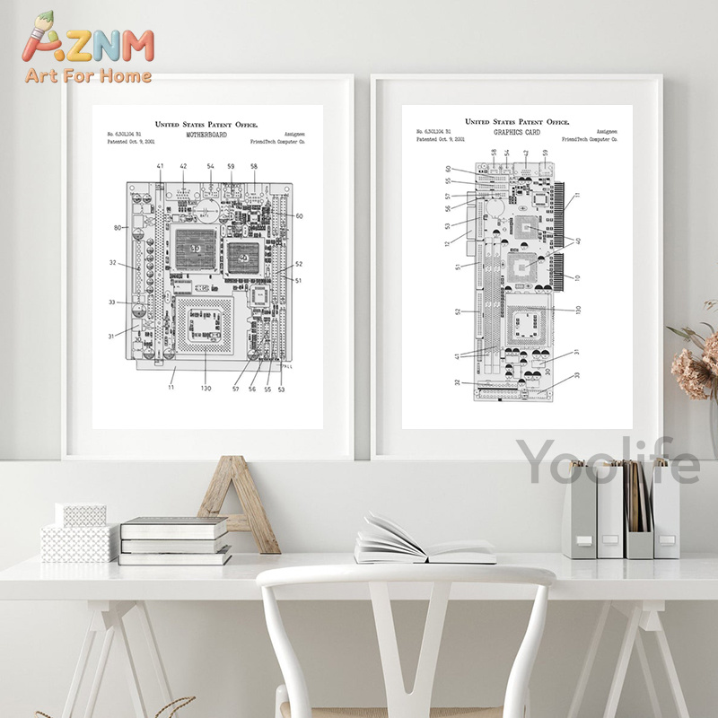 AZNM Computer Motherboard Pate - Tech Office Wall reseña y precio