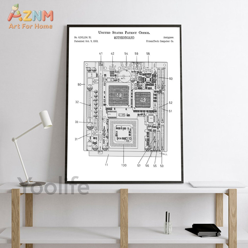 AZNM Computer Motherboard Pate - Tech Office Wall reseña y precio
