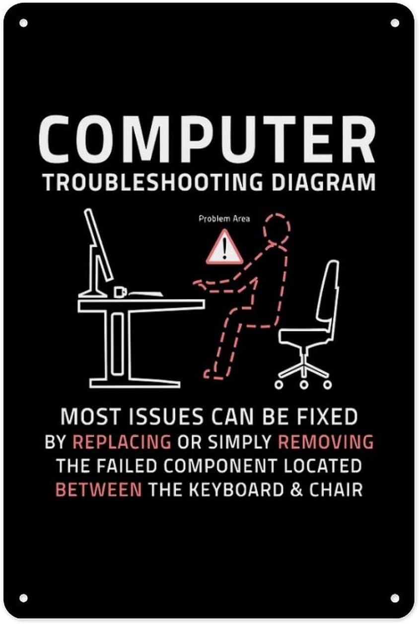 Metal Tin Sign 8 X 12 Inch - F - Office Tech For Home reseña y precio