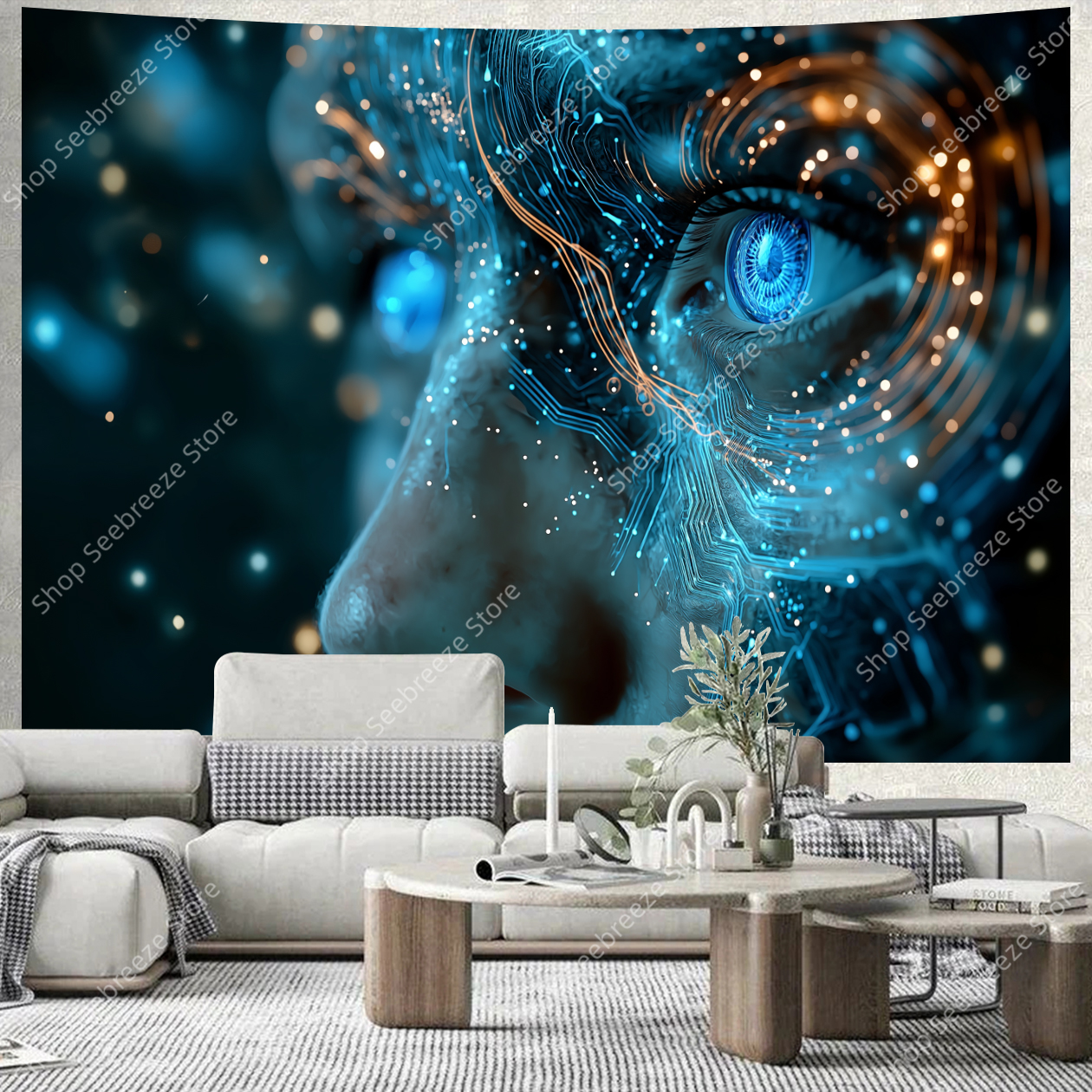 Cyberpunk Circuit Board Tapest - Tech Office Wall reseña y precio
