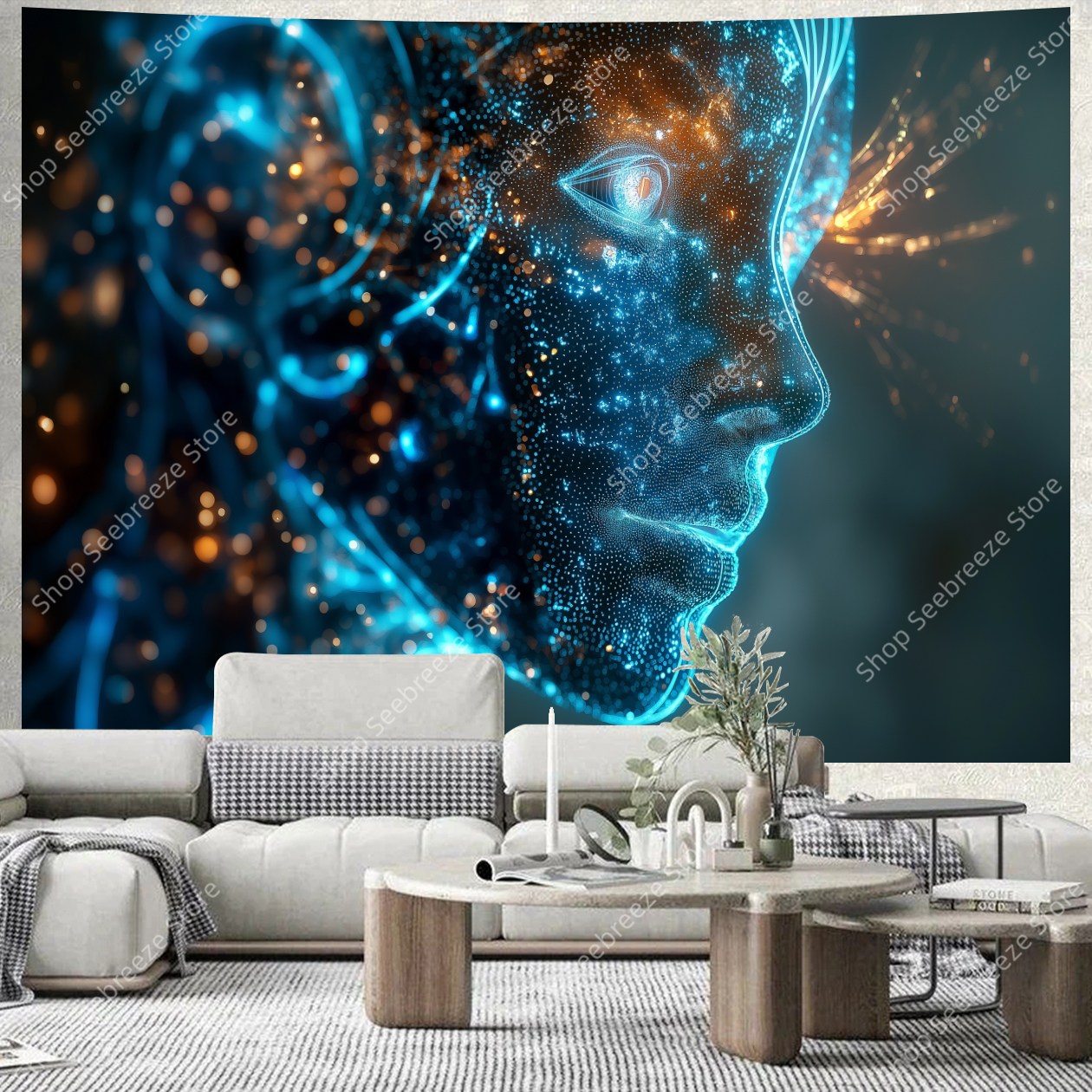 Cyberpunk Circuit Board Tapest - Tech Office Wall reseña y precio
