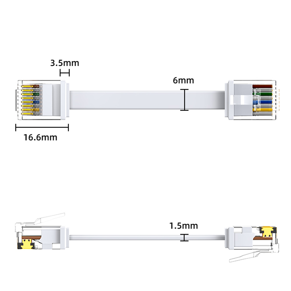 Cat6 24 Pack Short Flat Cat6 E - Power Over Ethernet reseña y precio
