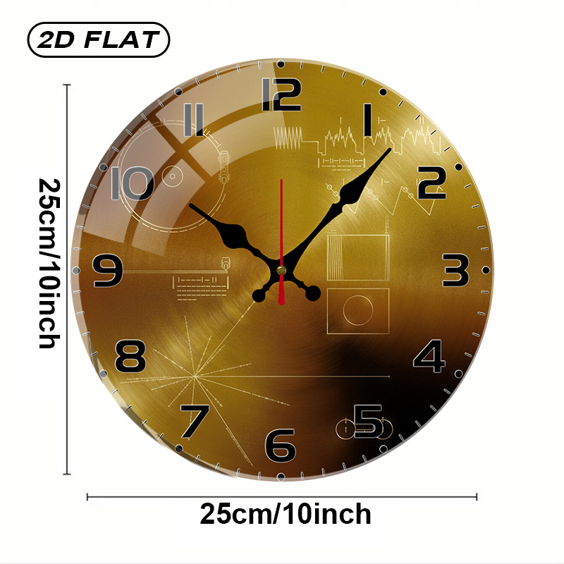 Tech Style Round Silent Acryli - Tech Office Wall reseña y precio