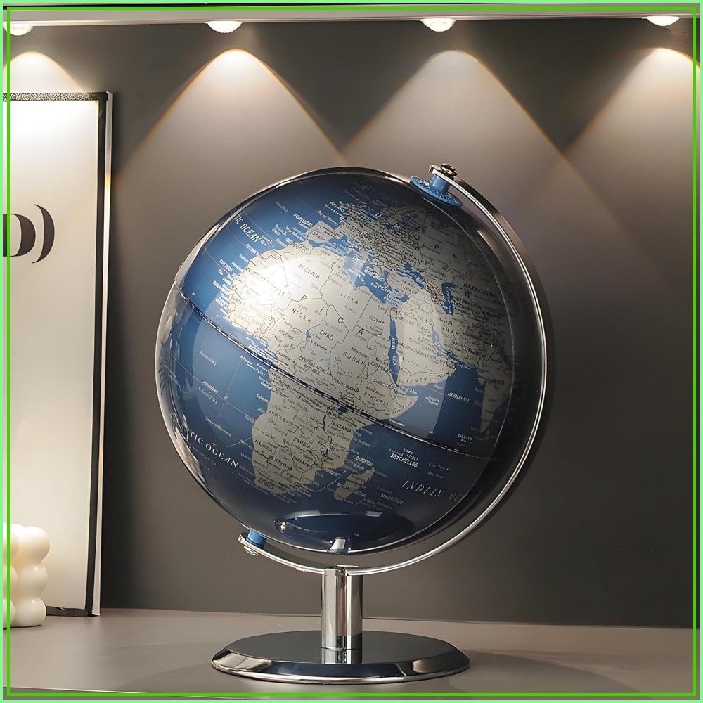 8 Inch World Globe with Stainl - Office Tech For Home reseña y precio