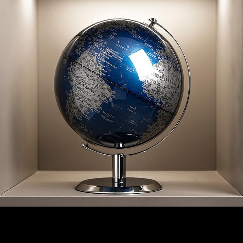 8 Inch World Globe with Stainl - Office Tech For Home reseña y precio