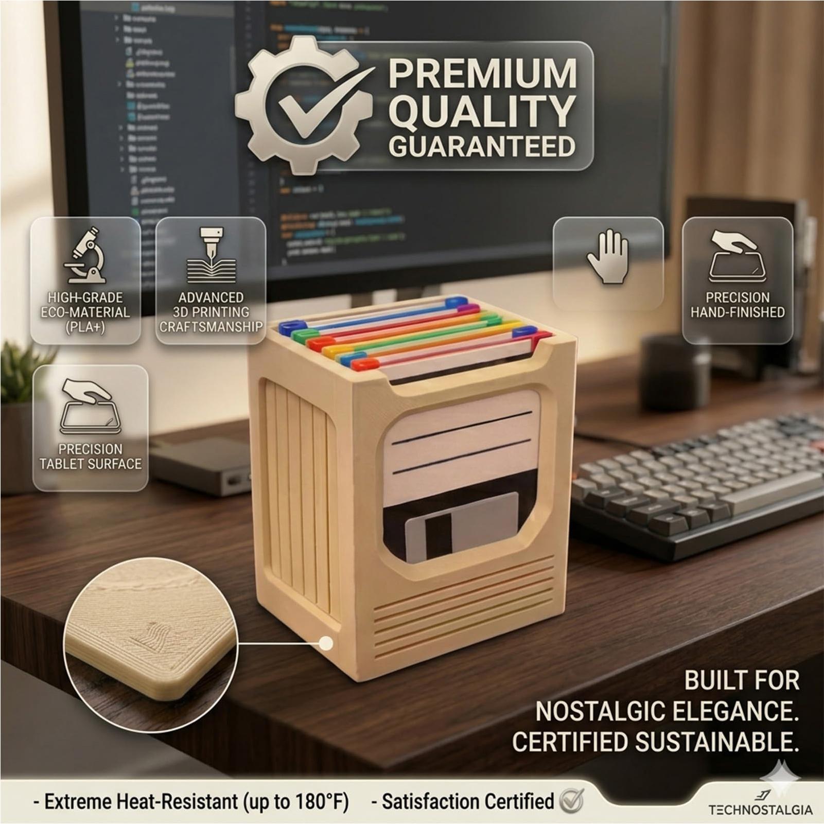 Retro Tech Coaster Holder Set  - Office Tech For Home reseña y precio