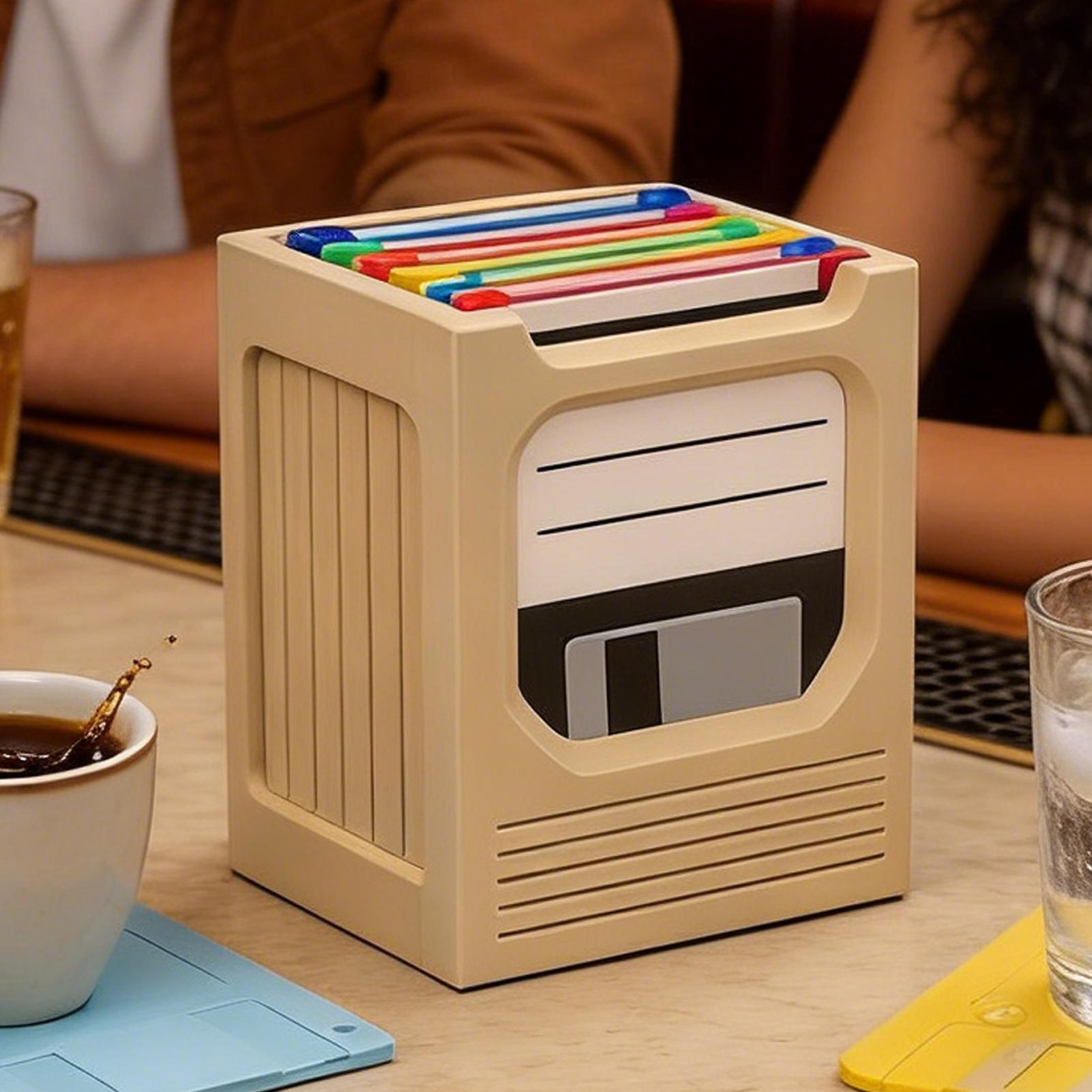 Retro Tech Coaster Holder Set  - Office Tech For Home reseña y precio