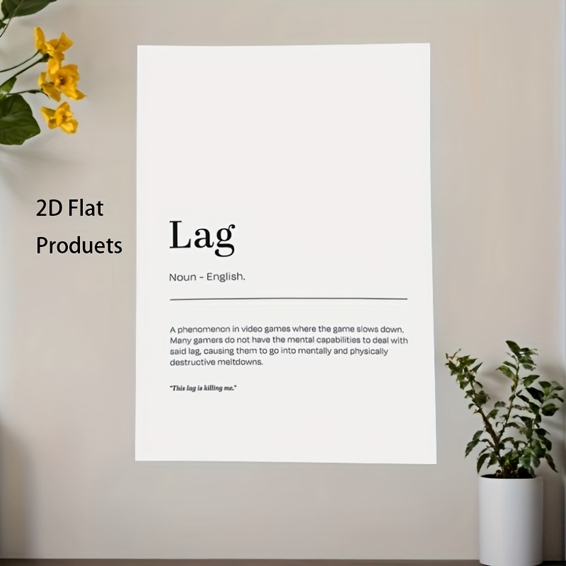 2D Flat, 1pc Minimalist Lag De - Tech Office Wall reseña y precio