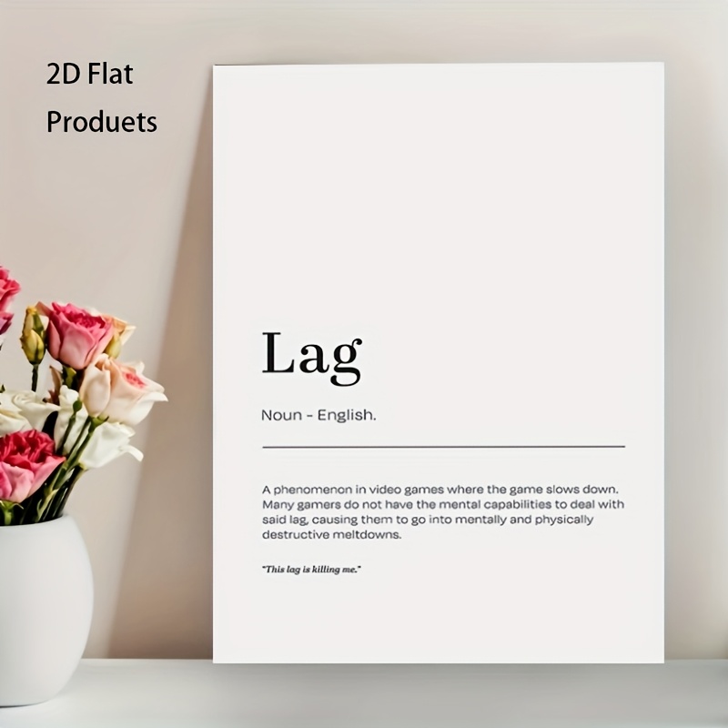 2D Flat, 1pc Minimalist Lag De - Tech Office Wall reseña y precio