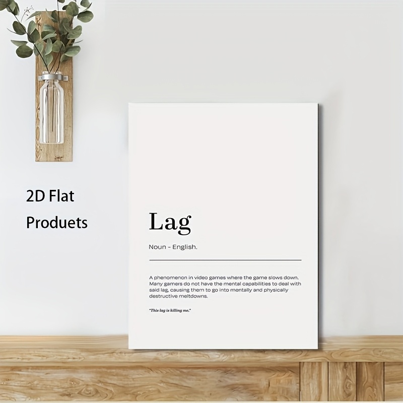 2D Flat, 1pc Minimalist Lag De - Tech Office Wall reseña y precio