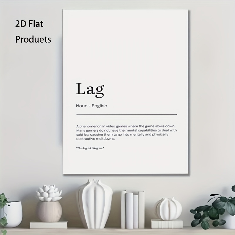 2D Flat, 1pc Minimalist Lag De - Tech Office Wall reseña y precio